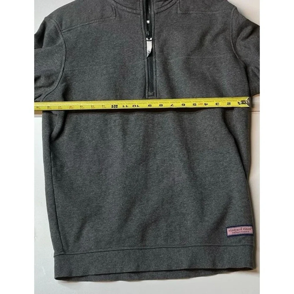 Vineyard Vines Shep & Ian 1/4 Zip Pullover Gray Fleece Sweater Men’s Size Small